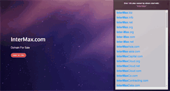 Desktop Screenshot of intermax.com