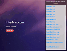 Tablet Screenshot of intermax.com